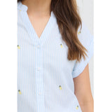b.young B.YOUNG dame skjorte BYISILAS Shirt Blue Stripes