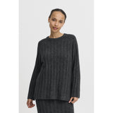 b.young B.YOUNG dame strik BYMARIANNE Restudsalg Dark grey melange