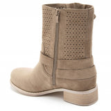 SHOES Malou dame bikerstøvler 9636A Restudsalg Khaki