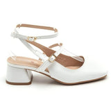 SHOES Inge dame ballerina med hæl 3214 Restudsalg White