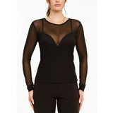 Liberté LIBERTÉ dame MESH DOT T-shirt Black