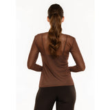Liberté LIBERTÉ dame MESH DOT T-shirt Dark Brown