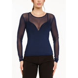 Liberté LIBERTÉ dame MESH DOT T-shirt Navy