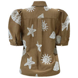 Liberté LIBERTÉ dame bluse FLORA Blouse CARAMEL BEACH EMBROIDERY