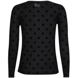Liberté LIBERTÉ dame bluse MESH Blouse BLACK BIG FLOCK DOT
