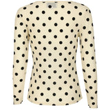 Liberté LIBERTÉ dame bluse MESH Blouse IVORY BLACK BIG FLOCK DOT