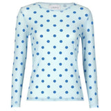 Liberté LIBERTÉ dame bluse MESH Blouse LIGHTBLUE BLUE DOT