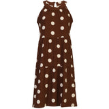 Liberté LIBERTE dame kjole ALMA Dress BROWN CREME DOT