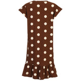 Liberté LIBERTÉ dame kjole ALMA Dress BROWN CREME DOT