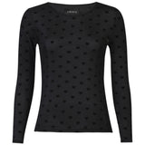 Liberté LIBERTÈ dame mesh LS Blouse BLACK MEDIUM HEART
