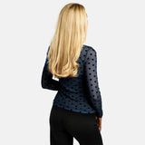 Liberté LIBERTÈ dame mesh LS Blouse NAVY HEART