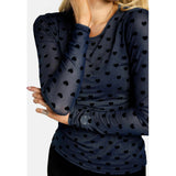 Liberté LIBERTÈ dame mesh LS Blouse NAVY HEART