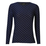 Liberté LIBERTÈ dame mesh LS Blouse NAVY HEART