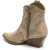 SHOES Jacqueline dame cowboystøvler 9676A Restudsalg Kaki