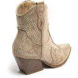 SHOES Jacqueline dame cowboystøvler 9676A Restudsalg Kaki