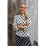 Liberté Liberte dame bluse Flora Blouse WHITE BLACK BIG DOT