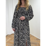 Liberté Liberté kjole GRO Dress BLACK CREME FLOWER