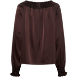 MARTA DU CHATEAU MArta du Chateau Dame Bluse MdcVerona 8943P Blouse Coffee