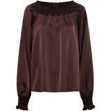 MARTA DU CHATEAU MArta du Chateau Dame Bluse MdcVerona 8943P Blouse Coffee