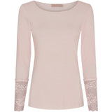MARTA DU CHATEAU Marta Du Chateau dame bluse 11297 T-shirt long sleeves Cipria