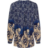 MARTA DU CHATEAU Marta Du Chateau dame bluse MdcAstrid 8128 Restudsalg BlueScuro3277