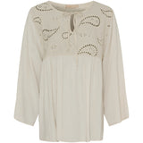 MARTA DU CHATEAU Marta Du Chateau dame bluse MdcCaterina 5616 Restudsalg Sabbia