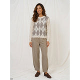 MARTA DU CHATEAU Marta du Chateau Dame Strik MdcNovara 9727 Knit Beige/Fango