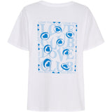 MARTA DU CHATEAU Marta du Chateau dame T-shirt MdcInge -0532 Restudsalg White/Azzuro
