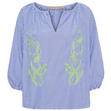 MARTA DU CHATEAU Marta du Chateau dame bluse MdcBrooke 8200 Blouse Navy/Yellow
