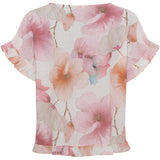 MARTA DU CHATEAU Marta du Chateau dame bluse MdcMathea 86493 Blouse Pink Flower