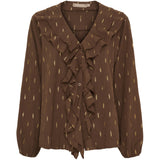 MARTA DU CHATEAU Marta du Chateau dame bluse MdcOasis 7657 Restudsalg Chocolate2918