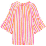 MARTA DU CHATEAU Marta du Chateau dame bluse MdcPutte 7316 Shirt Orange/Fuxia Stripe