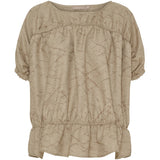 MARTA DU CHATEAU Marta du Chateau dame bluse MdcSaffron 258685 Blouse Camel Print