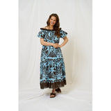 MARTA DU CHATEAU Marta du Chateau dame kjole MdcMuse 8405 Dress Blue/Marrone
