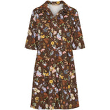 MARTA DU CHATEAU Marta du Chateau dame kjole MdcWildrose 259351V Restudsalg Brown Print