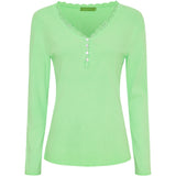 MARTA DU CHATEAU Marta du Chateau dame langærmet T-Shirt MdcCalista 2500 Restudsalg Green Neo