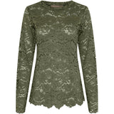 MARTA DU CHATEAU Marta du Chateau dame langærmet blonde t-shirt MdcMilley 7707 LS Tee Militairy