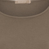 MARTA DU CHATEAU Marta du Chateau dame langærmet t-shirt MdcAster 4906 LS Tee Fango