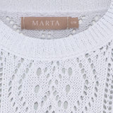 MARTA DU CHATEAU Marta du Chateau dame strik MdcVina 6592 Knit White