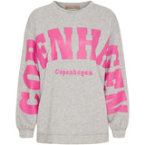 MARTA DU CHATEAU Marta du Chateau dame sweatshirt MdcHibiscus 22659 Sweatshirt Grey/Pink