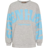 MARTA DU CHATEAU Marta du Chateau dame sweatshirt MdcHibiscus 22659 Sweatshirt Grey/Skyblue