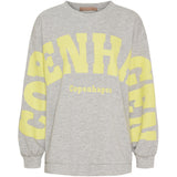 MARTA DU CHATEAU Marta du Chateau dame sweatshirt MdcHibiscus 22659 Sweatshirt Grey/yellow