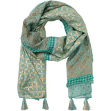 MARTA DU CHATEAU Marta du Chateau dame tørklæde MdcCyrille 0017 Scarf Green/Gold