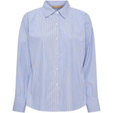 MARTA DU CHATEAU Marta du chateau Dame Skjorte MdcVeloura 8199 Shirt Blue Stripe