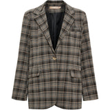 MARTA DU CHATEAU Marta du chateau Dame blazer MdcCharm 15502 Check Blazer Grey