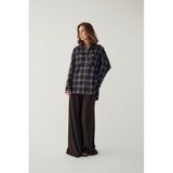 Noella NOELLA dame skjorte N-MARLON Shirt Brown Blue Check