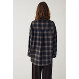 Noella NOELLA dame skjorte N-MARLON Shirt Brown Blue Check