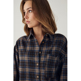 Noella NOELLA dame skjorte N-MARLON Shirt Brown Blue Check