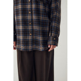 Noella NOELLA dame skjorte N-MARLON Shirt Brown Blue Check