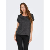 ONLY ONLY DAME TOP ONLMOSTER Restudsalg Black Silver lurex